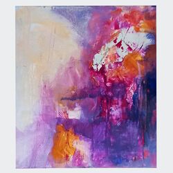 Pink - 2016 Collage / Acryl a. Leinwand 40 x 40 cm